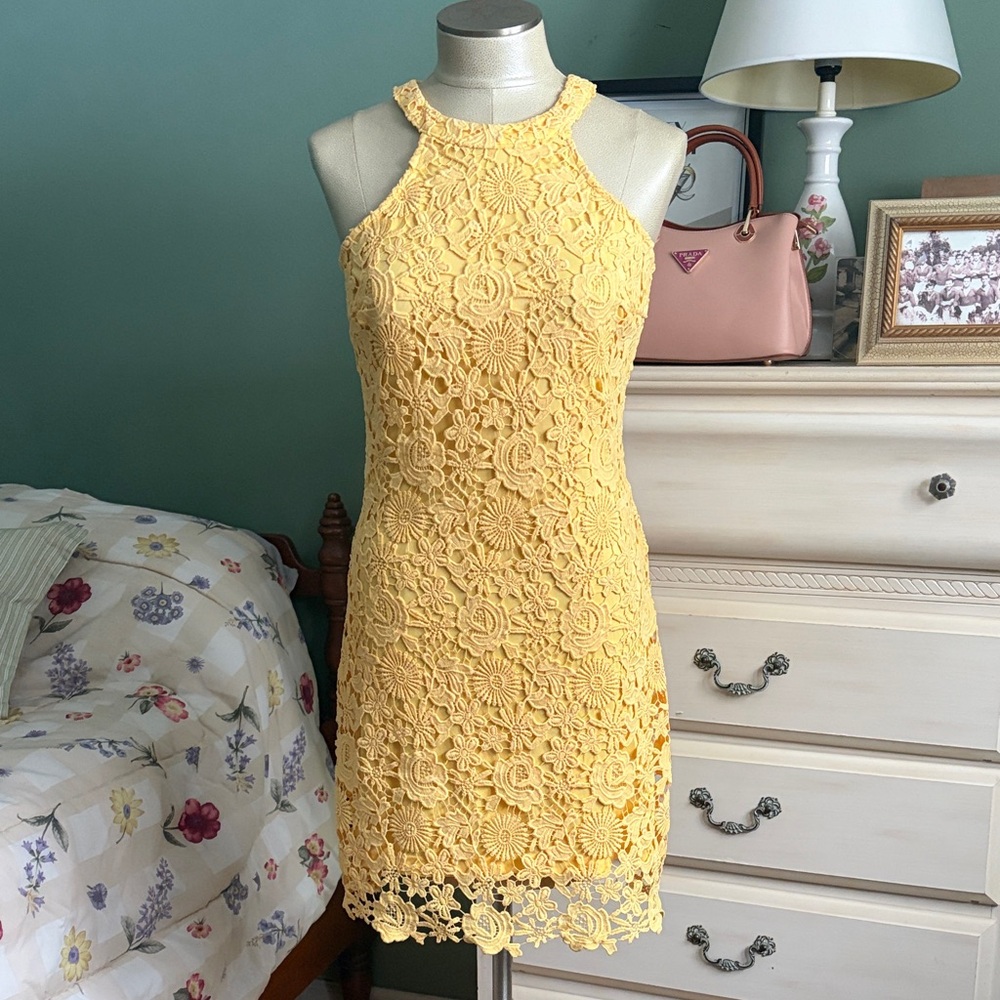 Yellow LULUs Sleeveless Dress